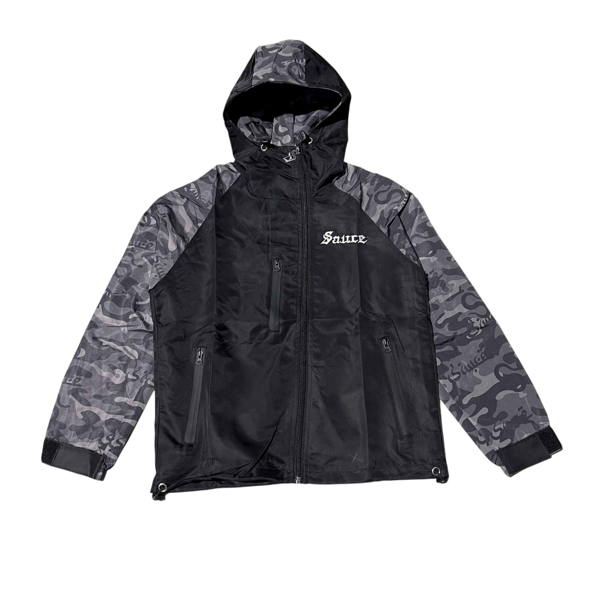 Jacket camo-black