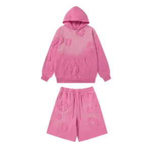 Denim Trs Pink Set