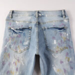 Amr Paint Splatter Blue Jeans