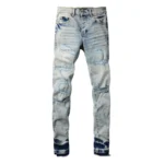 Purple Light Blue Patch Jeans