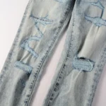 Purple Light Blue Patch Jeans