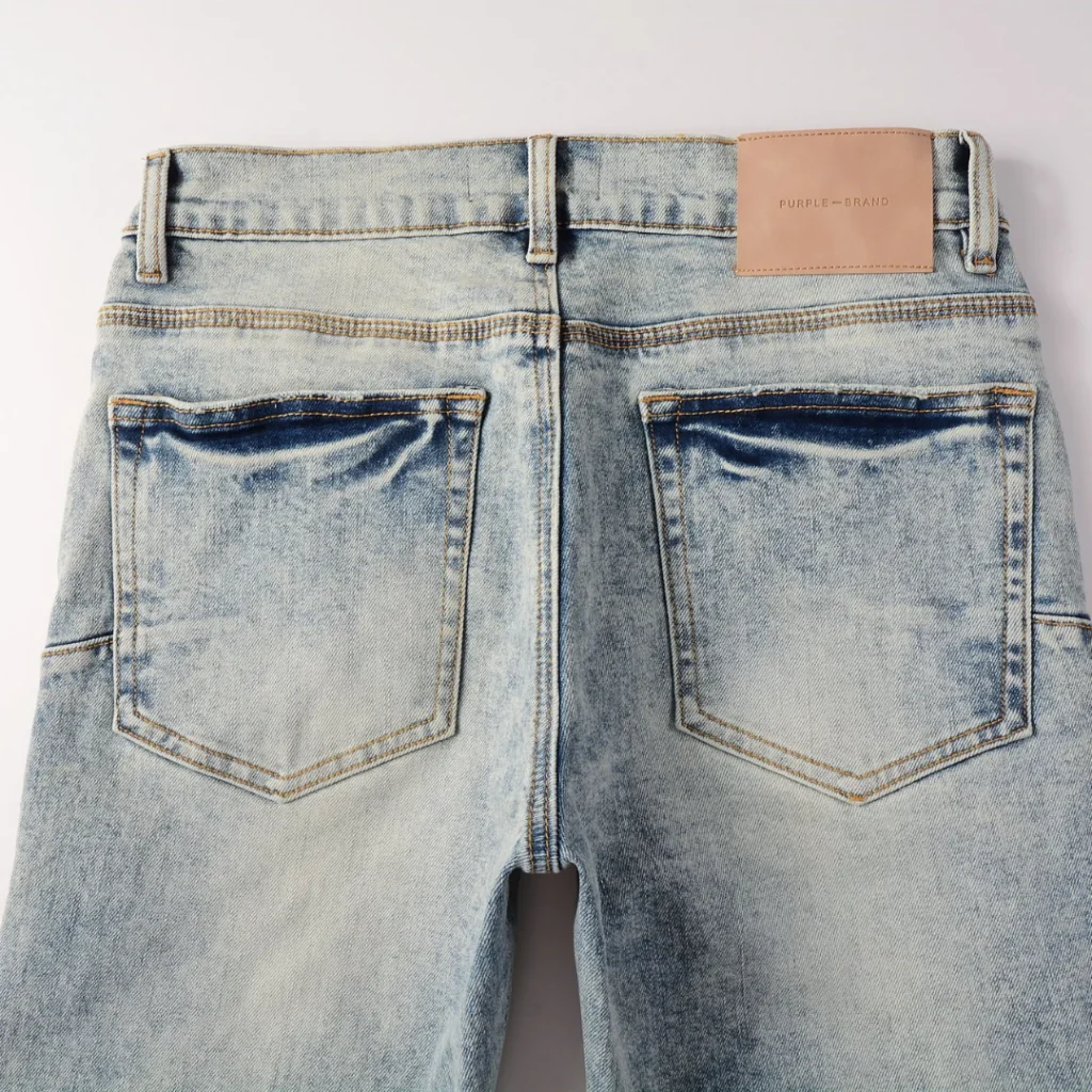 Purple Light Blue Patch Jeans