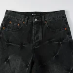 Purple Flared Black Jeans