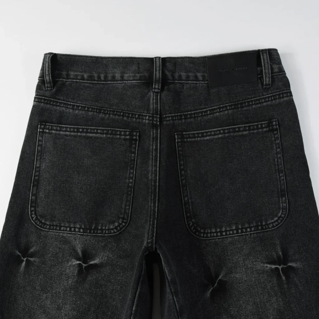 Purple Flared Black Jeans