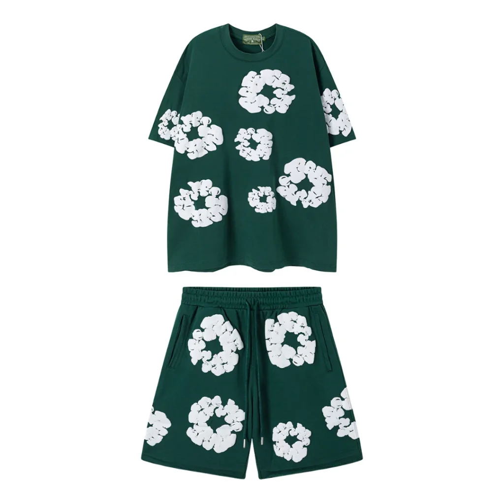 Denim Trs Green Short set