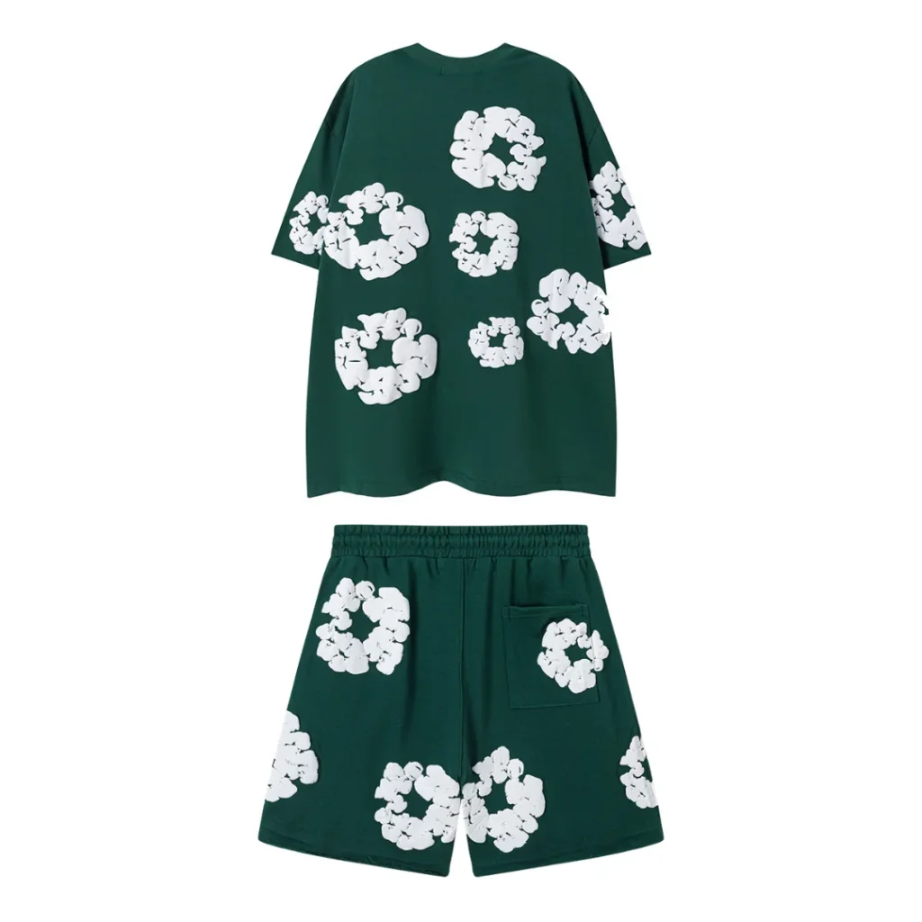 Denim Trs Green Short set