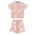 Denim Trs Pink Short set
