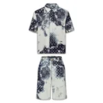 Monogram Denim Short Set