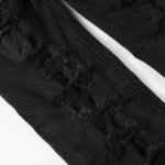 Purple Triple Ripped Black Jeans