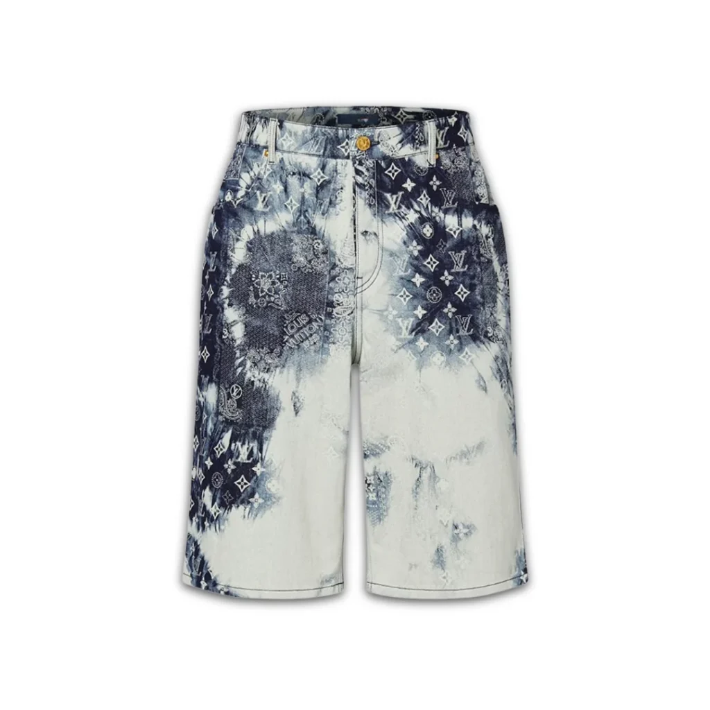 Monogram Denim Short Set