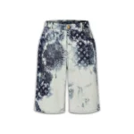 Monogram Denim Short Set