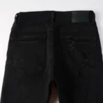 Purple Triple Ripped Black Jeans