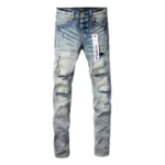 Purple Gradient Ripped Jeans