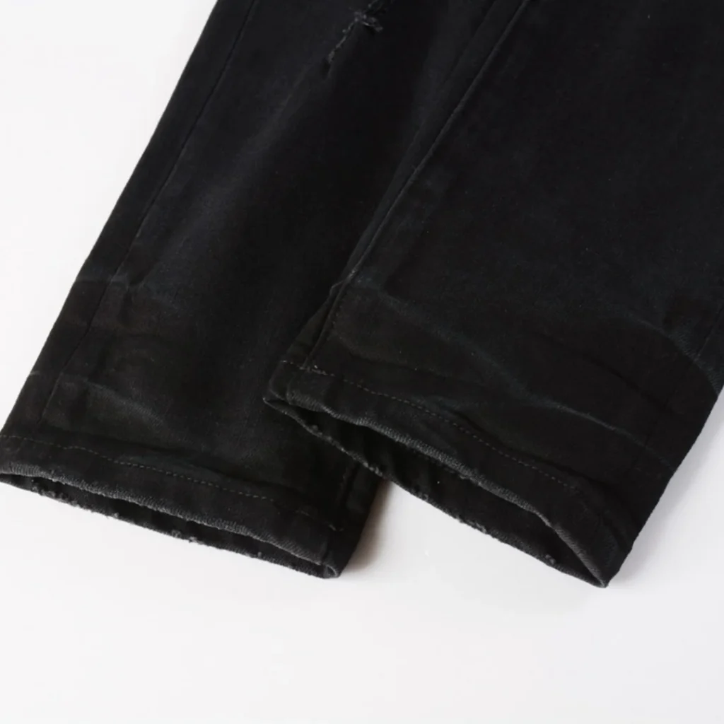 Purple Triple Ripped Black Jeans