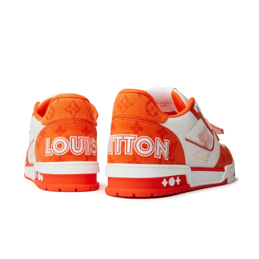 Monogram Orange Denim Trainer