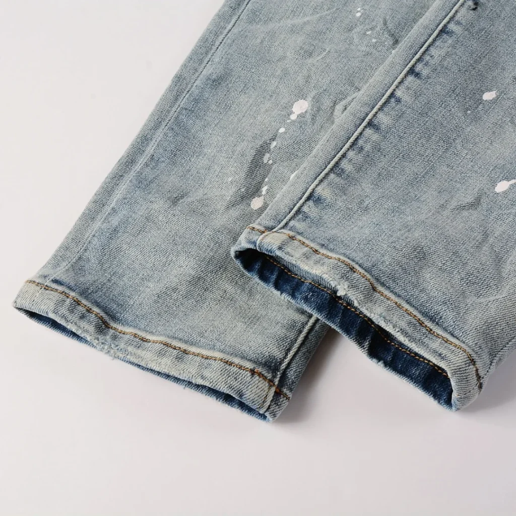 Purple Gradient Ripped Jeans