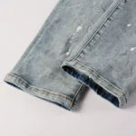 Purple Gradient Ripped Jeans