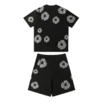 Denim Trs Black Grey Short set