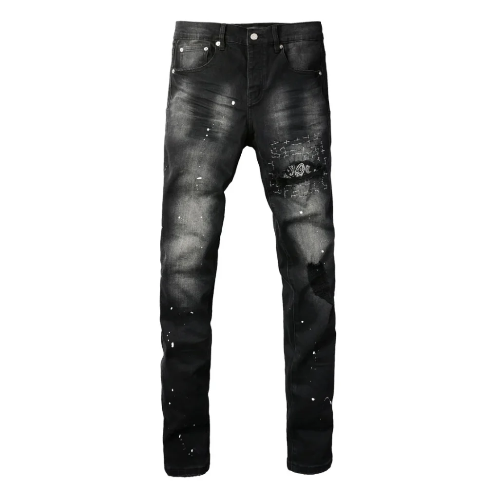 Purple Bandana Black Jeans