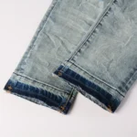 Purple Ripped Blue Jeans
