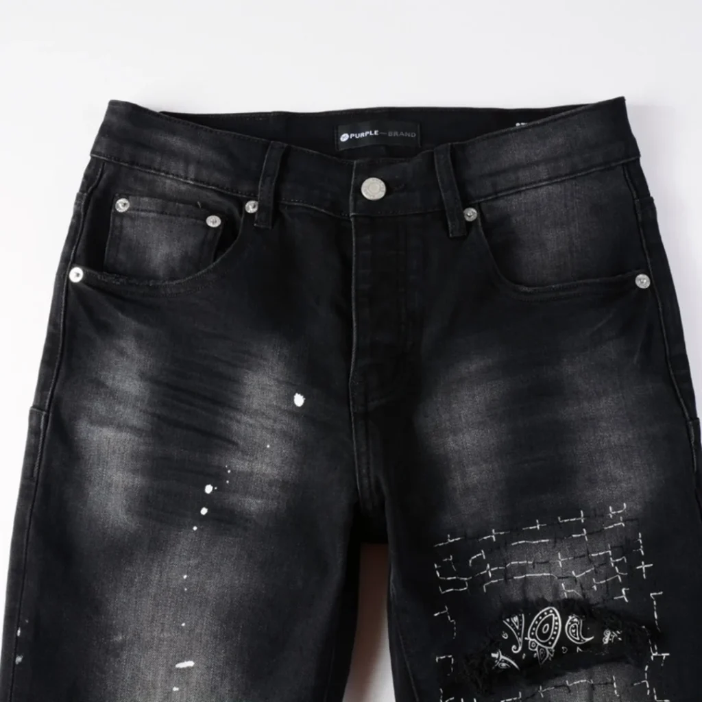 Purple Bandana Black Jeans