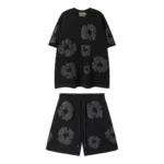 Denim Trs Black Grey Short set