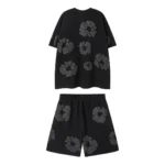 Denim Trs Black Grey Short set