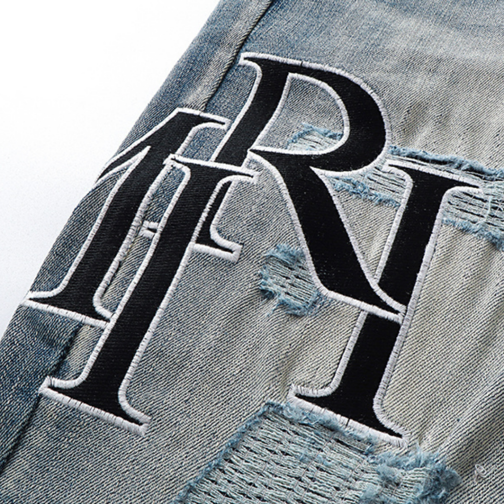 Amr Black Staggered Jeans