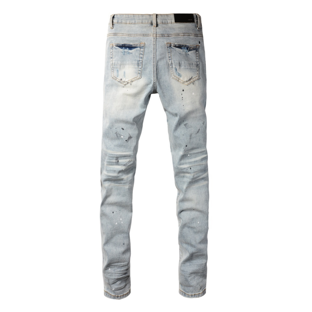Amr Paint Ripped Jeans