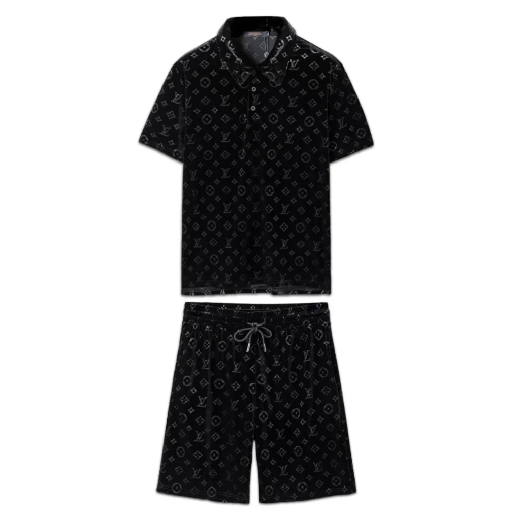 Monogram Black Short Set