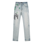 Amr Staggered Blue Jeans