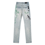 Amr Staggered Blue Jeans