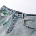 Amr Staggered Blue Jeans