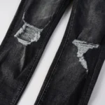 Purple Ripped Grey Black Jeans