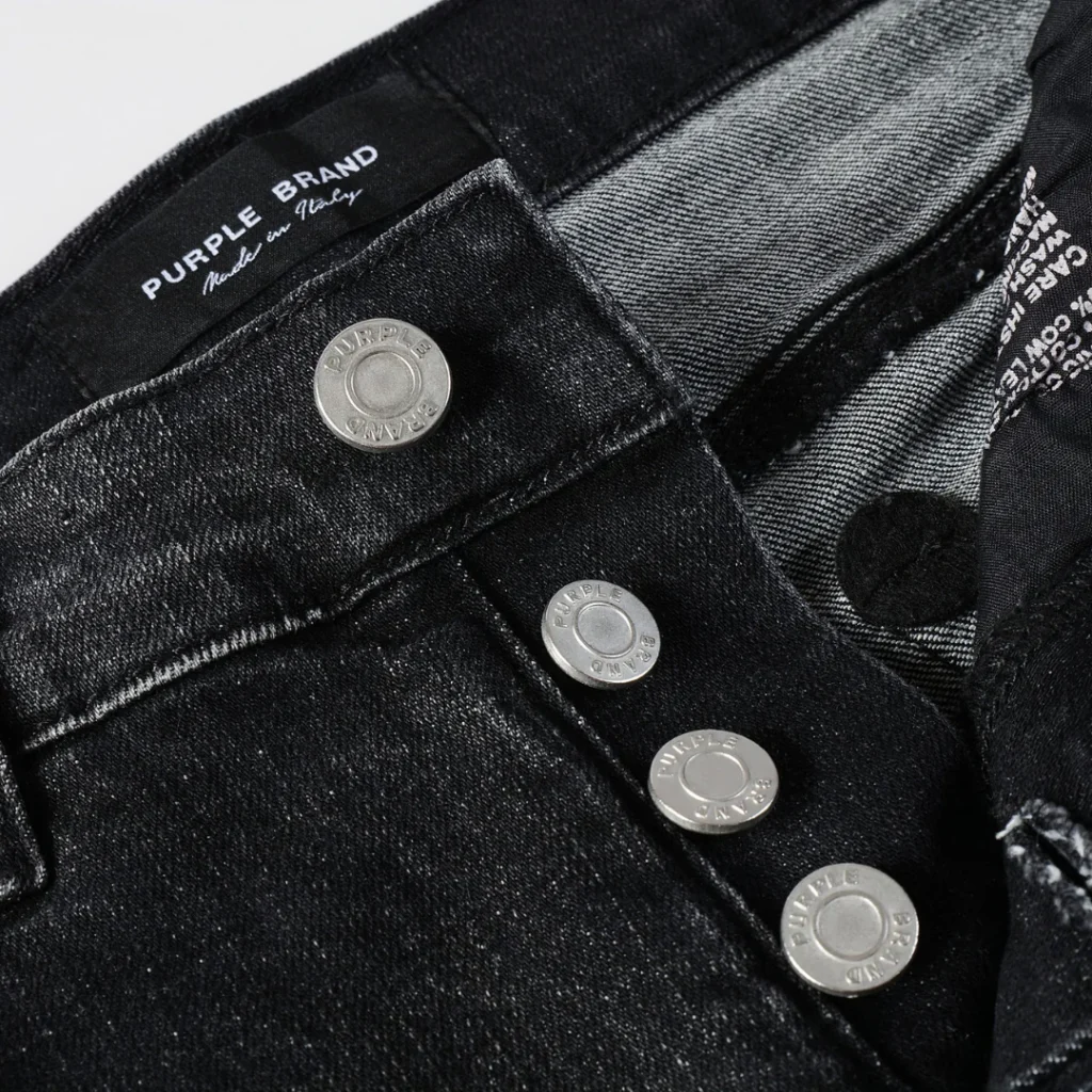 Purple Ripped Grey Black Jeans
