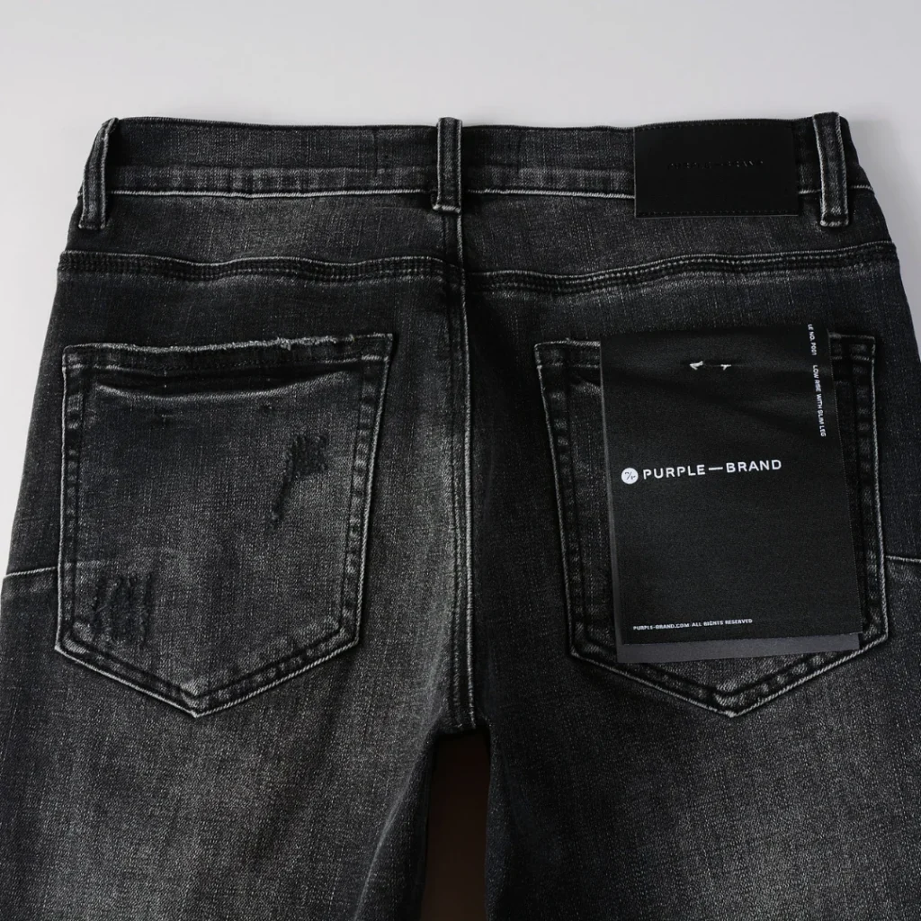 Purple Ripped Grey Black Jeans