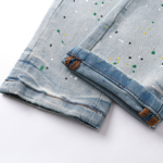 Amr Staggered Blue Jeans