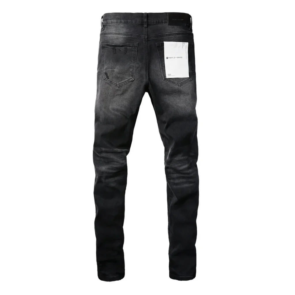 Purple Ripped Black Jeans