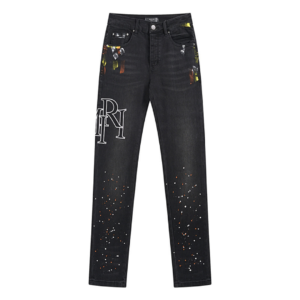 Amr Staggered Logo Jeans