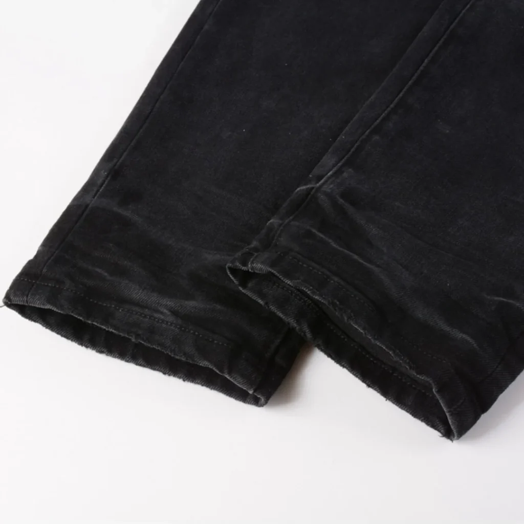 Purple Ripped Black Jeans