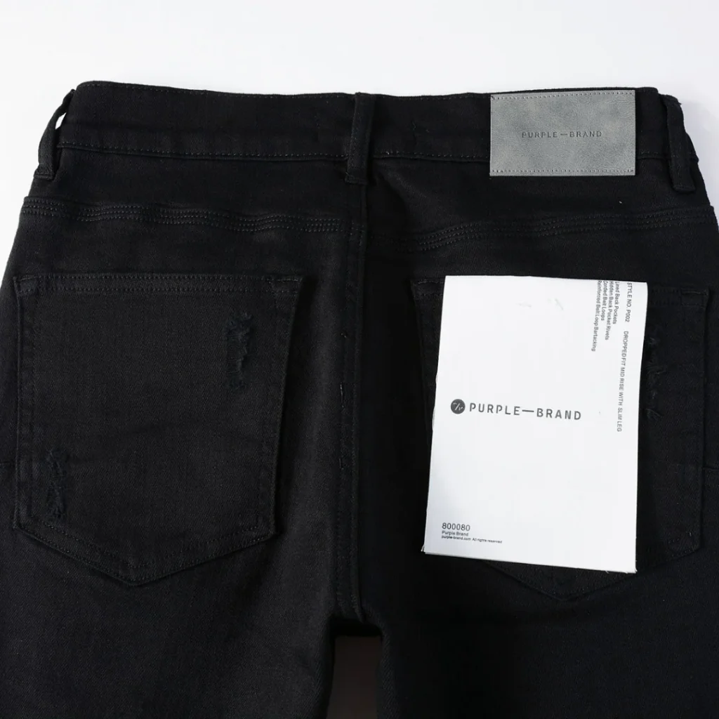 Purple Black Ripped Jeans